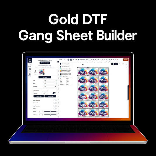Gold DTF Gang Sheet Builder